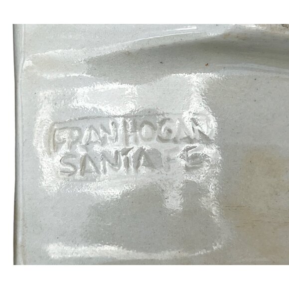 Handmade Fran Hogan Santa Fe Ceramic Tray With Landscape Design Collectible Gift - Picture 7 of 10